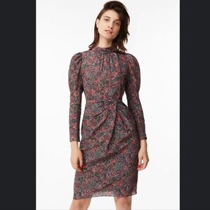 Rebecca Taylor Hudson Paisley Silk Long Sleeve Dress 2